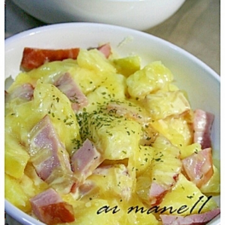 ポテトと厚切りハムの味噌マヨグラタン レシピ 作り方 By Mane11 楽天レシピ